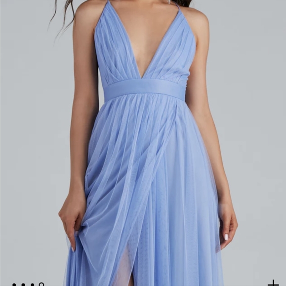 NWT Windsor Shay A Line Tulle Formal Dress in Wine - Picture 11 of 11